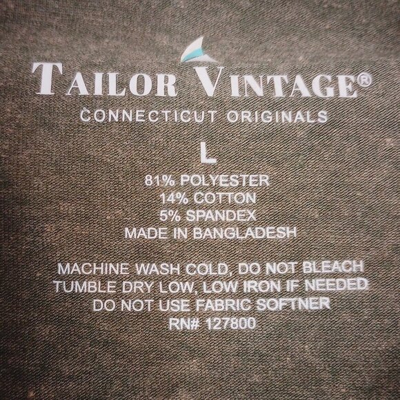 Tailor Vintage Dark Heather Green Men's Henley Shirt - Picture 2 of 9